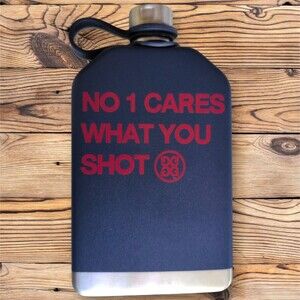 Golf G/Fore TEMPERCRAFT Flask 8oz Blue No 1 Cares What You Shot Stainless Steel